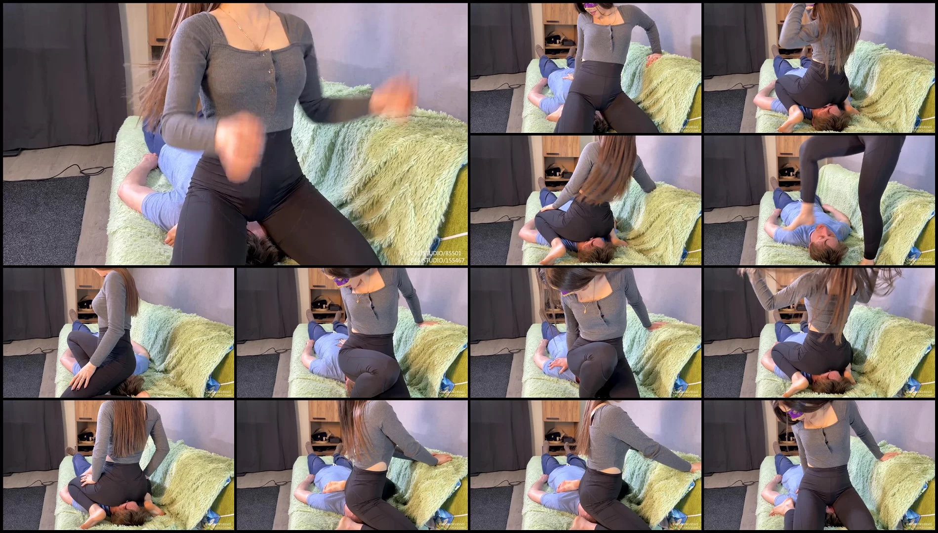 BeautifulGirls - Face Sitting Ass Domination Ass Licking Yoga Pants 2-Femdom,Facesitting, YoungMi...