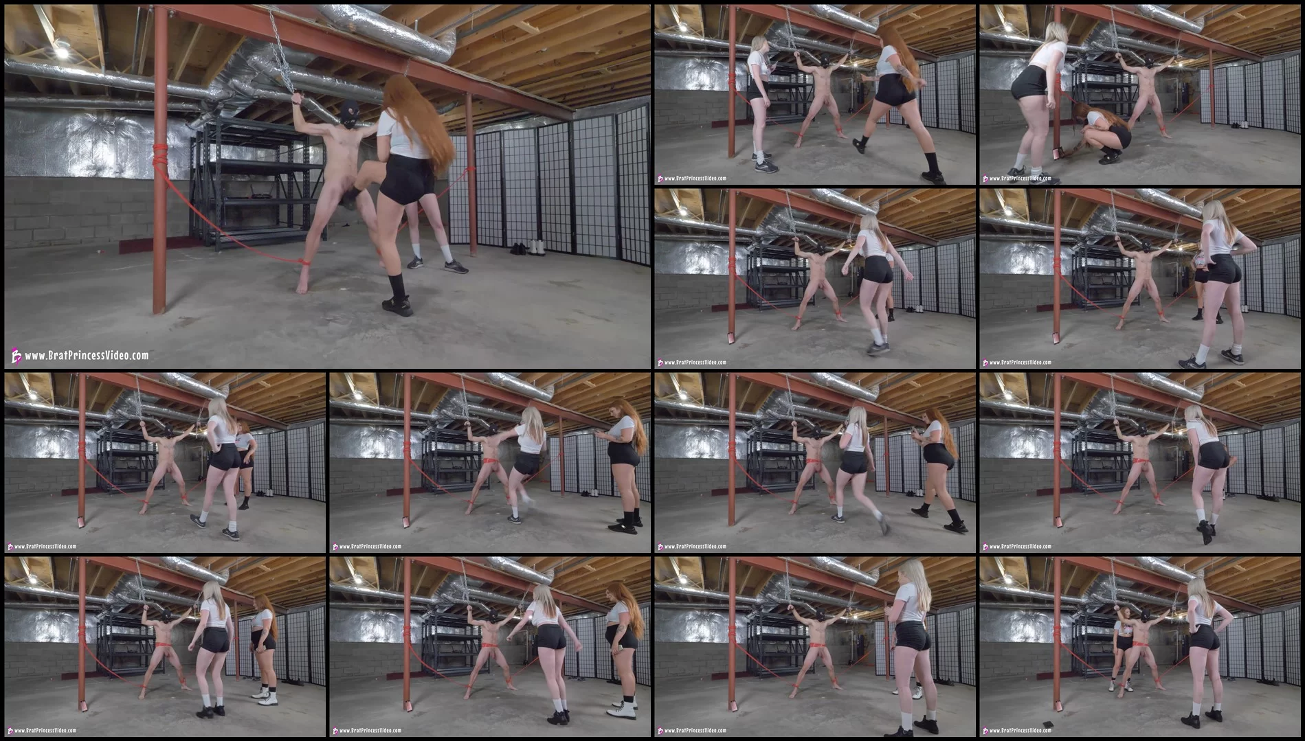 Brat Princess 2 - Kaylie and Riley - Full Effort Ball Kicks with Total Destruction 4K-Femdom