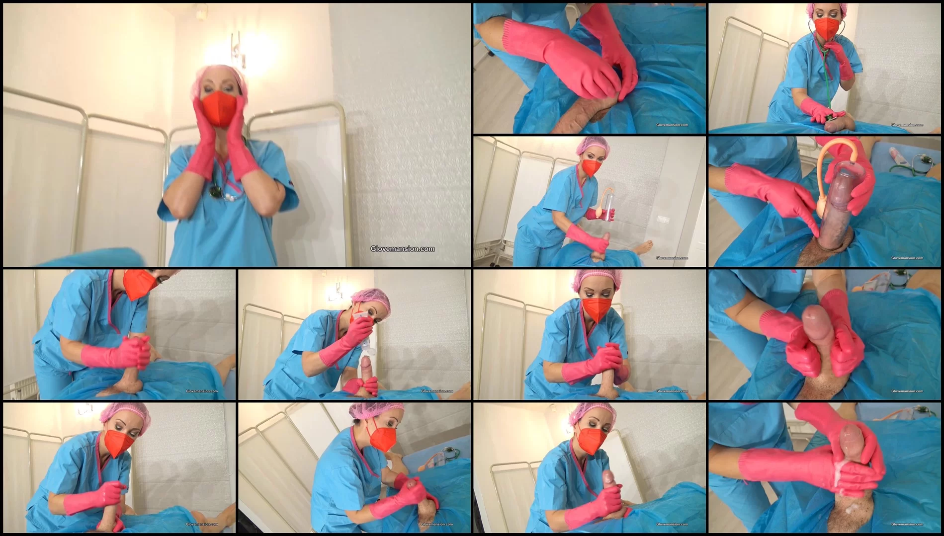 GloveMansion - Spunky Spontex rubber glovejob - Fetish Liza-Femdom, FemdomPov,Handjob