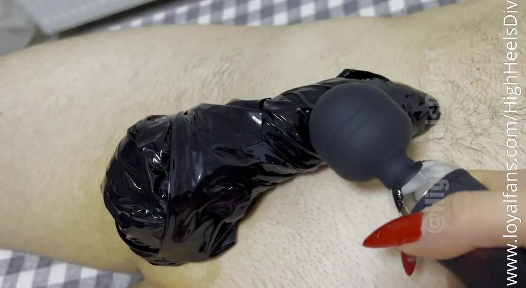 GoddessMaisha - Cumshot While His Cock Is Duct Taped-Femdom