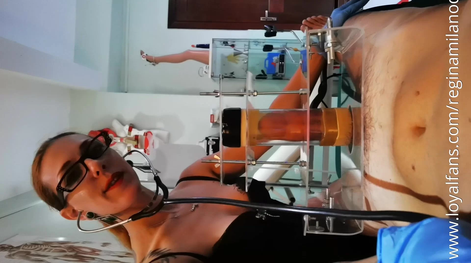 MistressRegina - Milking Machine Vs Horny Bull-HandjobAndMilking