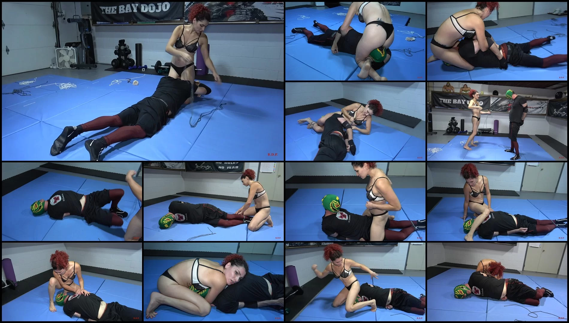 Bay Dojo Productions - Bellaluxx Ropes Cuffs Bondage Wrestling-WrestlingAndScissor