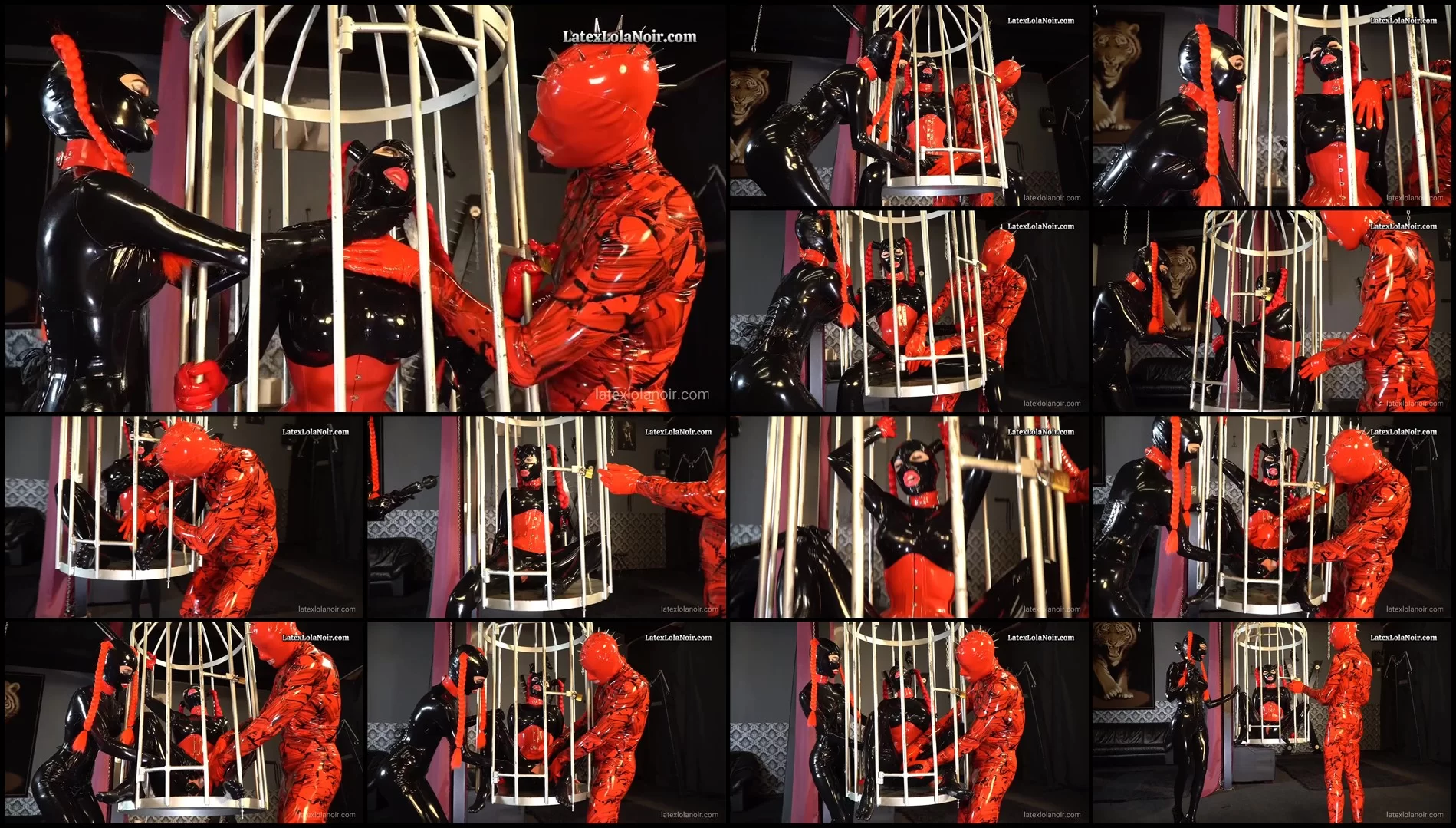 Rubberdolls - Latex Lara And Lola Noir - Used In The Birdcage-Fetish