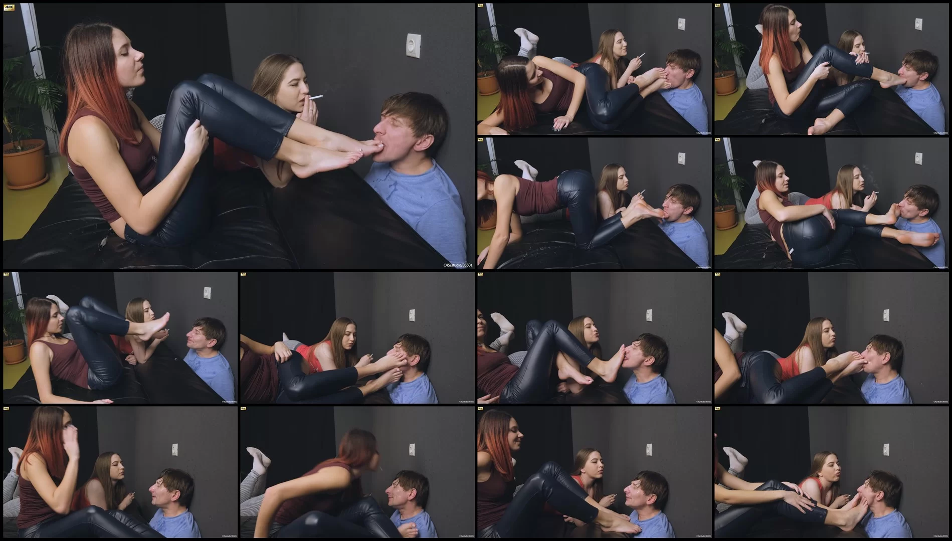 Wildcats - N134 The Slave Is Immobilized We Spit And Make Him Lick Our Feet-Femdom